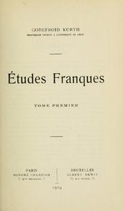 Cover of: Études franques