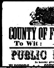 Cover of: County of Frontenac, to wit by 