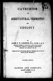 Cover of: Catechism of agricultural chemistry and geology