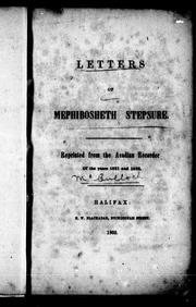 Cover of: Letters of Mephibosheth Stepsure