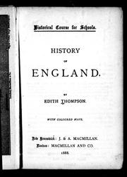 Cover of: History of England