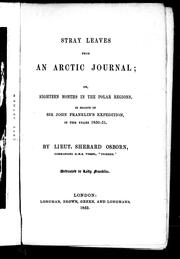Cover of: Stray leaves from an Arctic journal, or, Eighteen months in the polar regions by Sherard Osborn