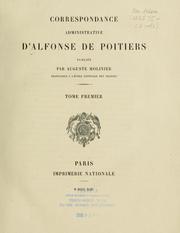 Cover of: Correspondance administrative d'Alfonse de Poitiers