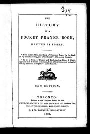 Cover of: The history of a pocket prayer book, written by itself