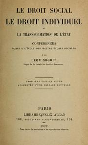 Cover of: Le droit social by Léon Duguit