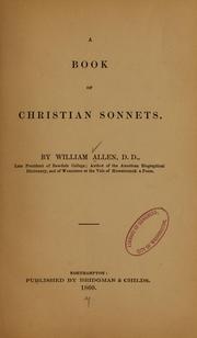 Cover of: A book of Christian sonnets.