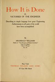 Cover of: How it is done by Archibald Williams, Archibald Williams