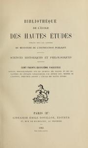 Cover of: Notices bibliographiques sur les archives des églises et des monastères de l'époque carolingienne.