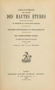 Cover of: Le règne de Charles le Chauve (840-877) ...