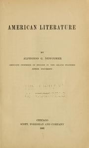 Cover of: American literature by Alphonso G. Newcomer