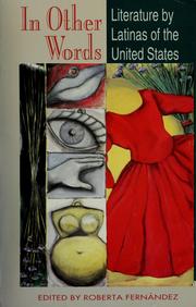 Cover of: In other words: literature by Latinas of the United States