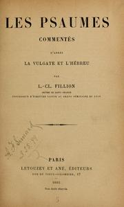 Cover of: Les Psaumes commentés d'après la Vulgate et l'hébreu