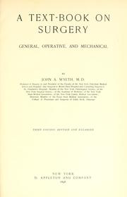Cover of: A text-book on surgery: general, operative, and mechanical