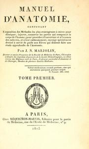 Cover of: Manuel d'anatomie by Jean Nicolas Marjolin