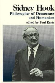 Cover of: Sidney Hook by edited by Paul Kurtz.