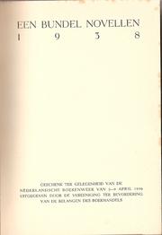 Cover of: Een bundel novellen, 1938
