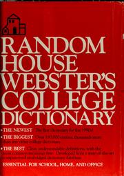Cover of: Random House Webster's college dictionary.