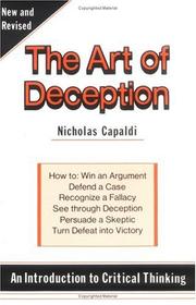 Cover of: The art of deception by Nicholas Capaldi