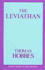 Cover of: Leviathan (Great Books in Philosophy)