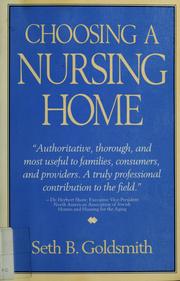 Cover of: Choosing a nursing home