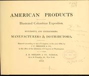 Cover of: American products
