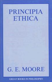 Cover of: Principia Ethica (Great Books in Philosophy) by George Edward Moore