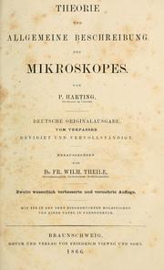 Cover of: Das mikroskop.  Theorie, gebrauch, geschichte und gegenwärtiger zustand desselben