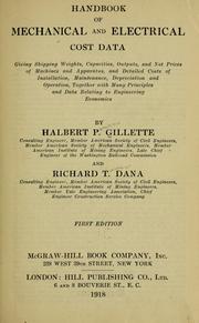 Cover of: Handbook of mechanical and electrical cost data by Halbert Powers Gillette