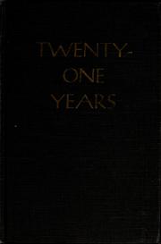 Cover of: Twenty-one years