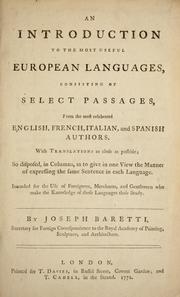 An introduction to the most useful European languages ... by Giuseppe Marco Antonio Baretti