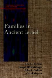 Cover of: Families in ancient Israel by Leo G. Perdue