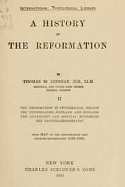 Cover of: A history of the Reformation