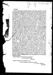 Cover of: [Lettre]: en écrivant, le quatre de novembre dernier, la circulaire ci-annexée, il n'a pas été possible à Mgr. de Montréal de vous faire connaître certains détails ..