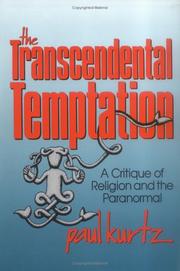 Cover of: The Transcendental Temptation by Paul Kurtz