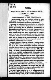Cover of: Inauguration of the chancellor by 
