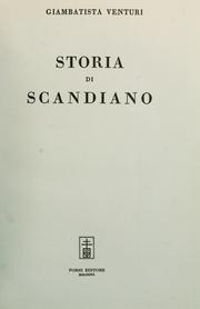 Cover of: Storia di Scandiano by Giambatista Venturi, Giambatista Venturi