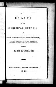 By-Laws of the Municipal Council of the district of Johnstown by Johnstown (Ont. : District). Municipal Council