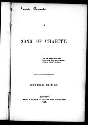 Cover of: A song of charity