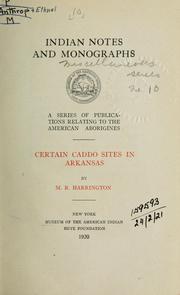 Cover of: Certain Caddo sites in Arkansas