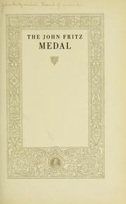 Cover of: The John Fritz medal. by 