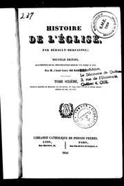 Cover of: Histoire de l'église