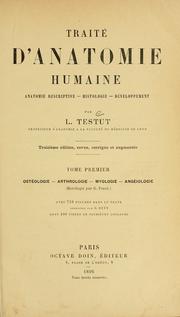 Cover of: Traité d'anatomie humaine: anatomie descriptive, histologie, développement