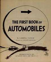 Cover of: The first book of automobiles