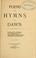 Cover of: Poems and hymns of dawn