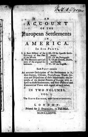 An account of the European settlements in America by Edmund Burke