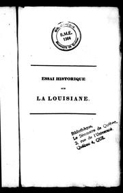 Cover of: Essai historique sur la Louisiane