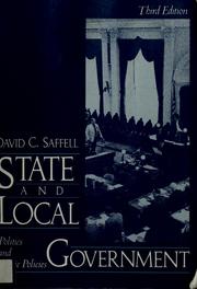 Cover of: State and local government: politics and public policies