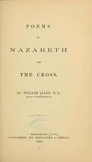Cover of: Poems of Nazareth and the cross