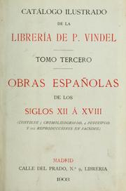 Cover of: Catalogo de la libreria de P. Vindel, Calle del Prado. Num. 9. by Vindel, Pedro bookseller, Madrid., Vindel, Pedro bookseller, Madrid.