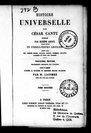 Cover of: Histoire universelle by Cesare Cantù